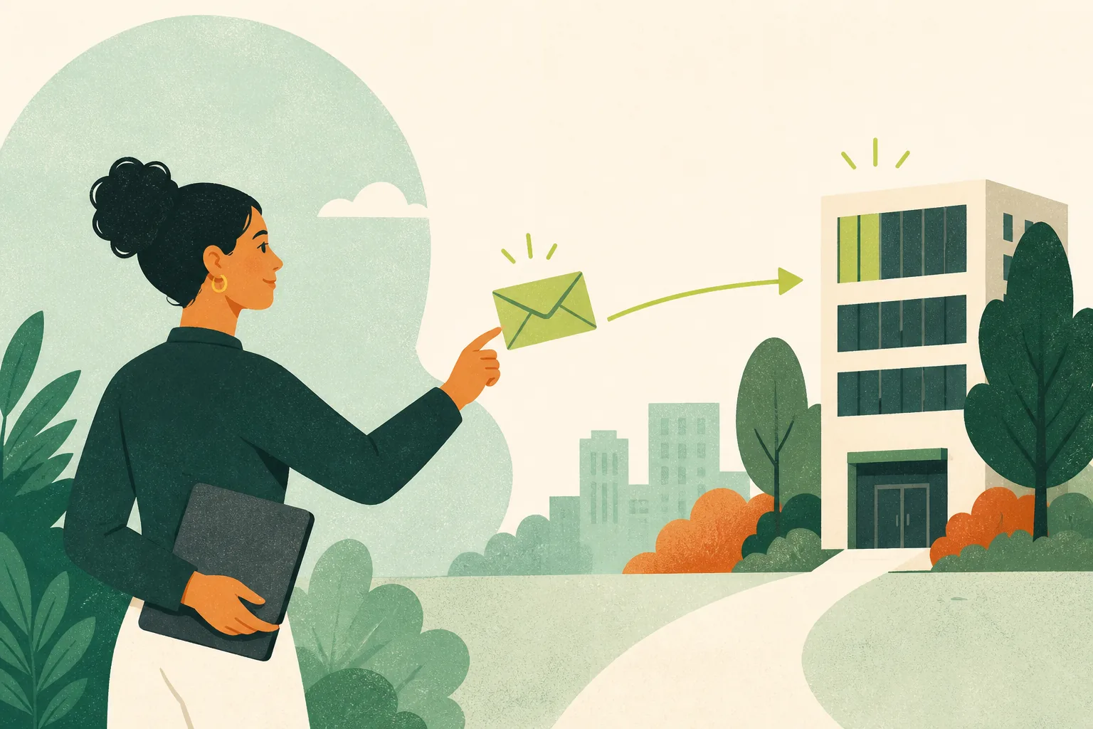 Illustration d’une candidature adressée directement à une entreprise